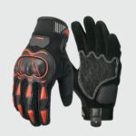 Gants de motocross tactiles unisexe d'été noirs