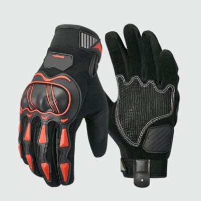 Gants de motocross tactiles unisexe d'été noirs