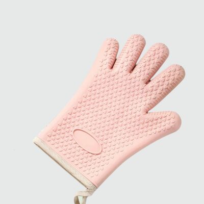 Gant à doigt en silicone pour four rose.