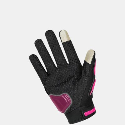 Gant de moto noir d'été pour femme avec deux doigts tactiles