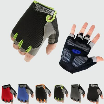 Gants vélo été demi-doigts anti-dérapants unisexe