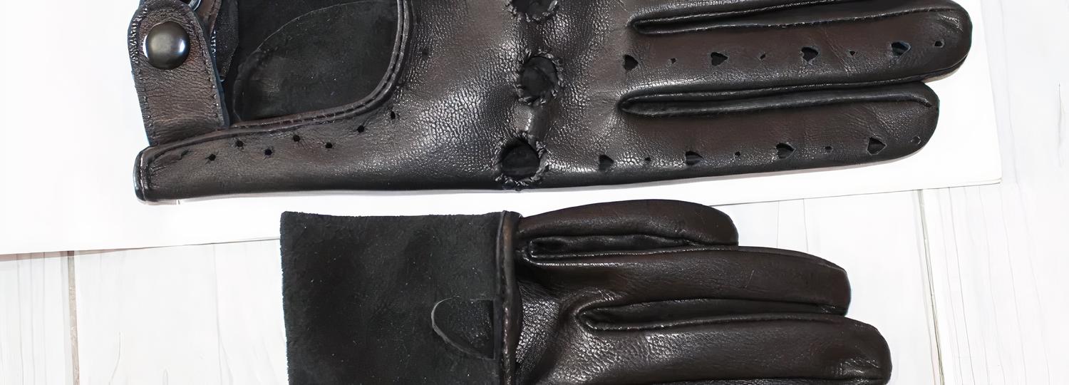 Gants de conduite en cuir respirants femme