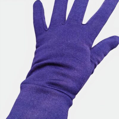 Gants en laine mérinos violet pour homme