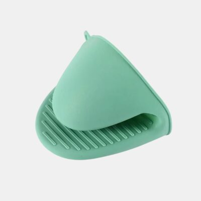 Gant anti-chaleur en silicone pour cuisine vert