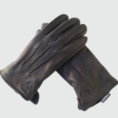 Gants D'hiver En Cuir Doux Et Chaud Pour Homme Avec Doublure